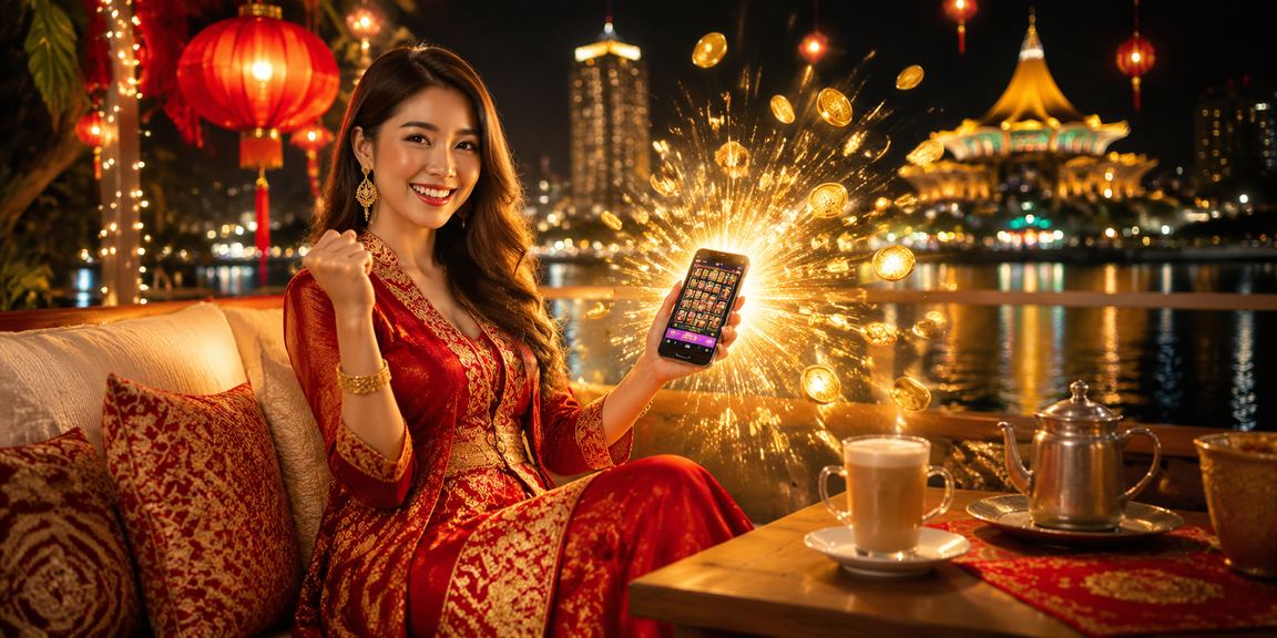Pemain meneroka slot kasino pada telefon mudah alih dengan antara muka Melayu di Kuching